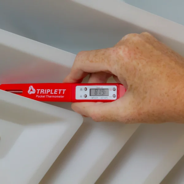 Pocket Thermometer with Food Grade Stainless Steel Probe, (TMP10) + NIST Traceable Calibration Certificate