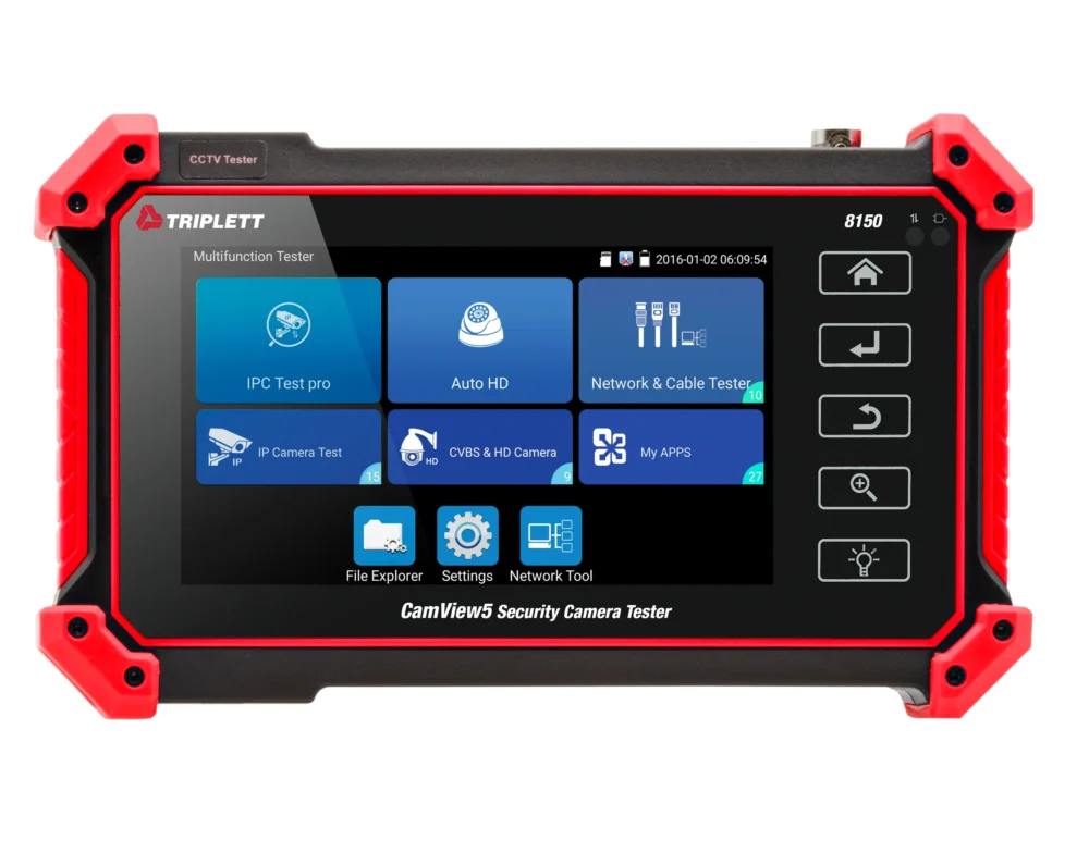 CamView IP Pro 5" Full Touch Screen 8MP High Resolution Security Camera Tester with WiFi Hotspot: Tests TVI, CVI, AHD Cameras - (8150)+ A GIFT